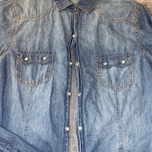 100% Cotton Denim Snap Shirt